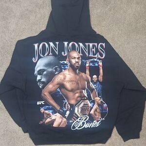 UFC Jon Jones Black Cotton Hoodie